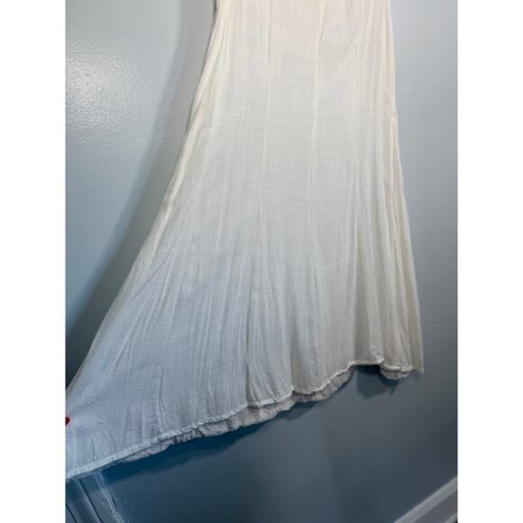 Global Desi Boho Neon Embroidered White Shift Dress XXL Made in India - Picture 9 of 11